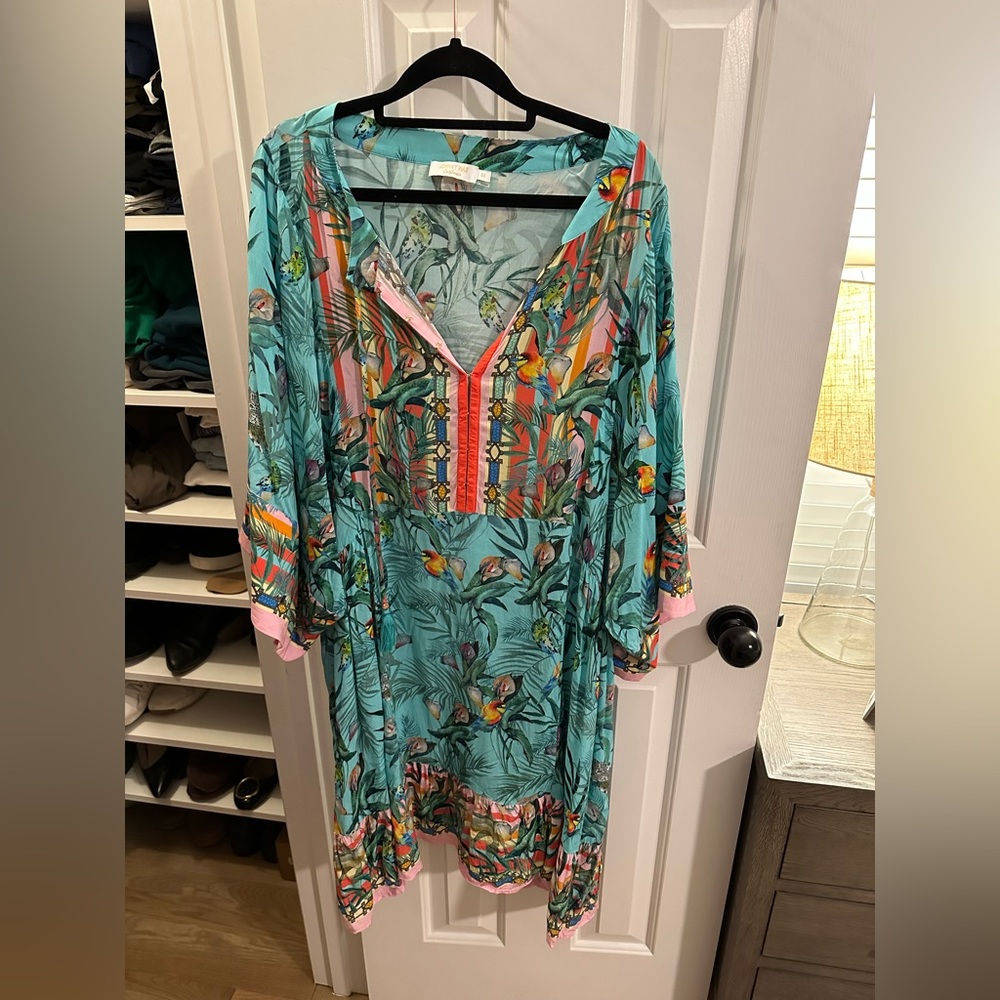 Johnny Was blue dress 2X
